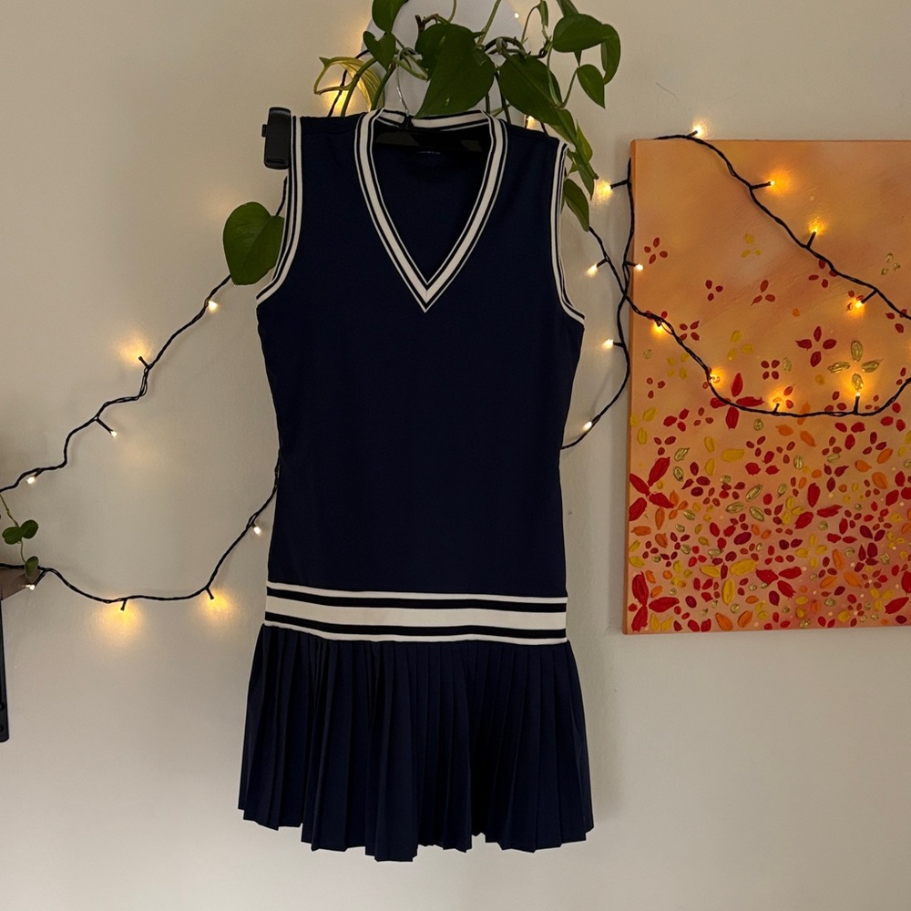 Tory Sport Navy Dress with White Accents